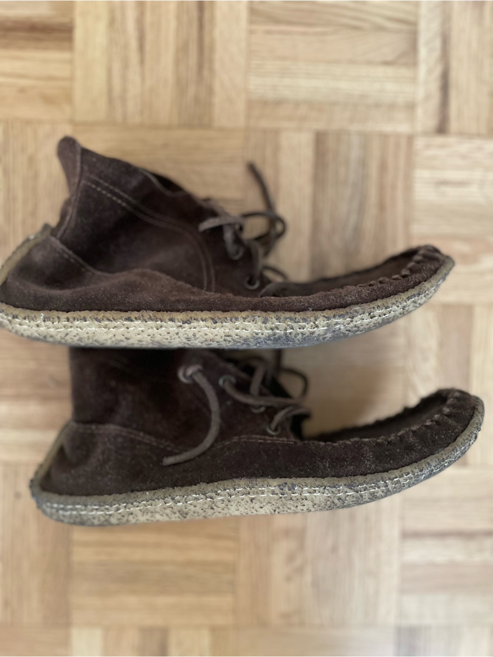 Men's Brown Suede mocassins - Picture 2 of 5